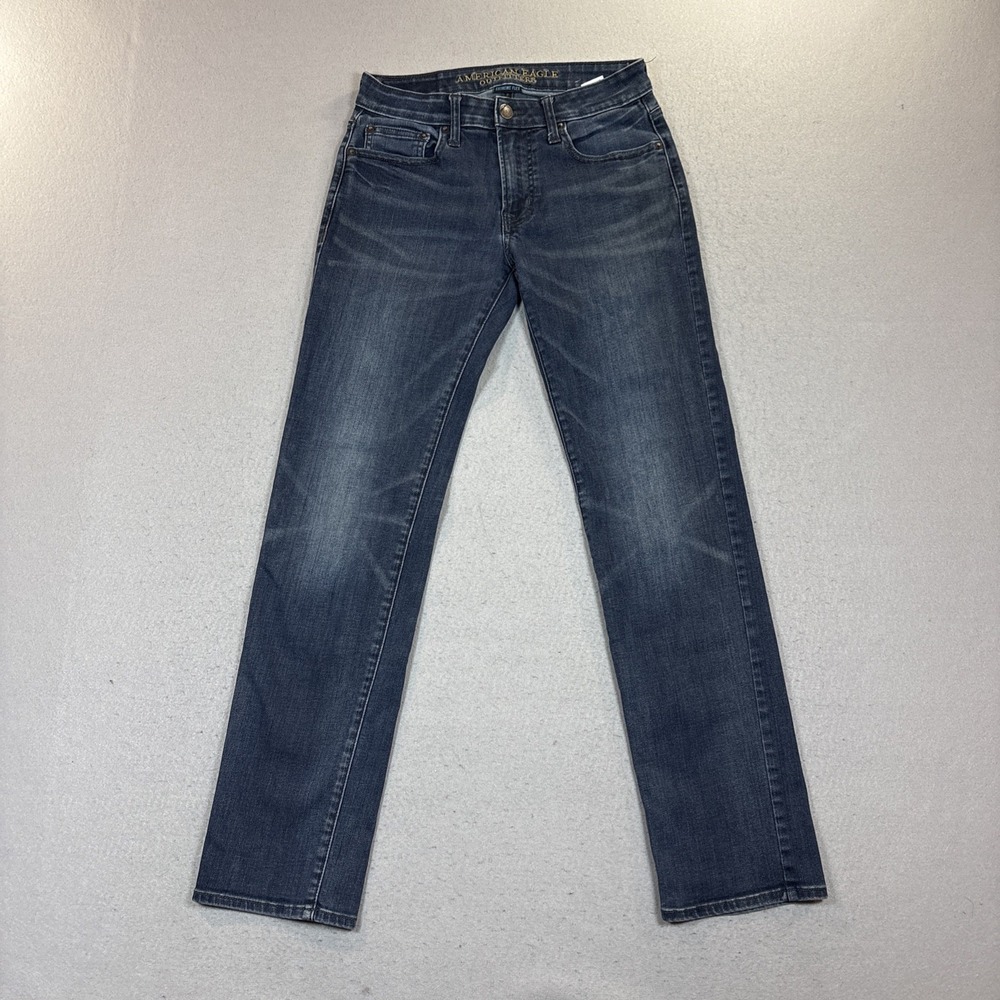 American Eagle Outfitters Slim Straight Extreme Flex Jeans Mens 28x32 Blue Denim